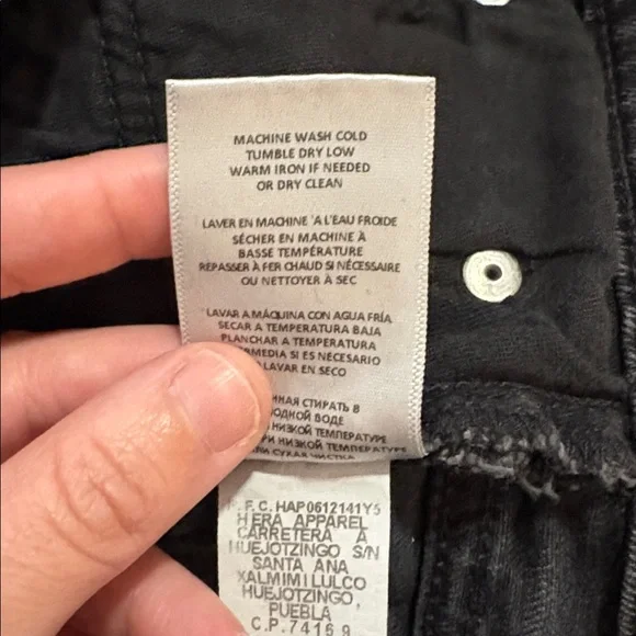 RE/DONE 70s High Rise Stove Pipe Jeans in Inky Black SZ 28 EUC - Picture 6 of 6